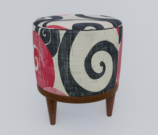 Modern & Artistic Round Ottoman - Versatile & Elegant Bench