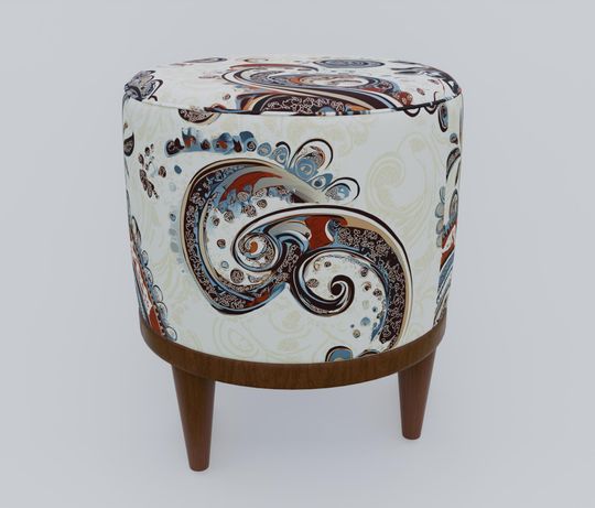 Chic Jute Pouf - Boho Round Entryway Ottoman