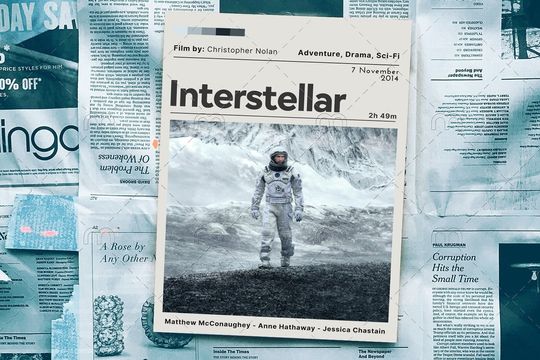 Interstellar Movie Poster, Movie Wall Decor, Minimalist Movie Poster