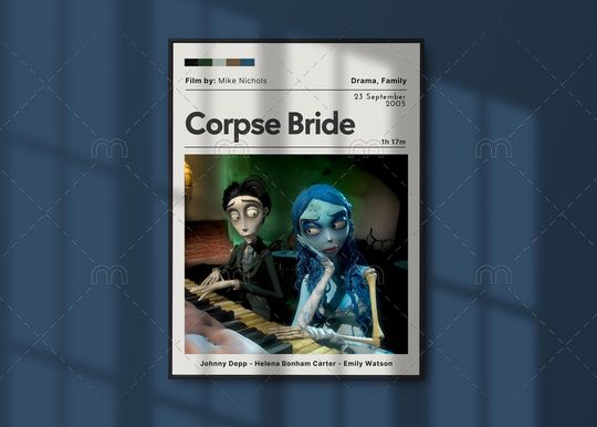 Corpse Bride Movie Poster, Movie Wall Decor