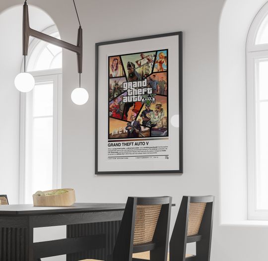Grand Theft Auto 5 Poster, Gaming Poster