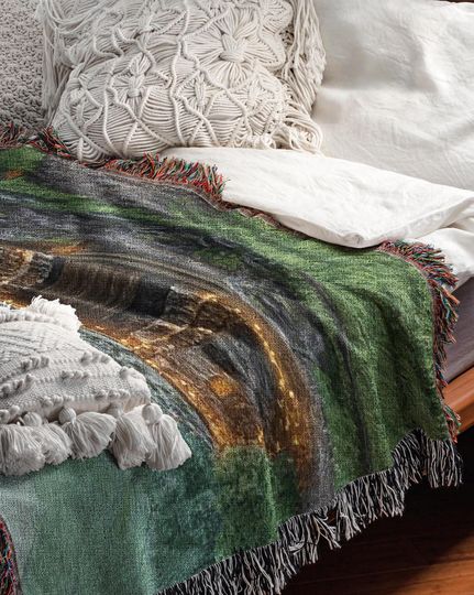 Hagrid's Hut Woven Tapestry Blanket, Harry Potter Inspired Decor