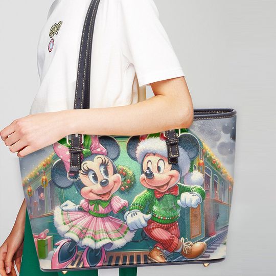 Disneycore Minnie Tote Bag with Mickey Christmas