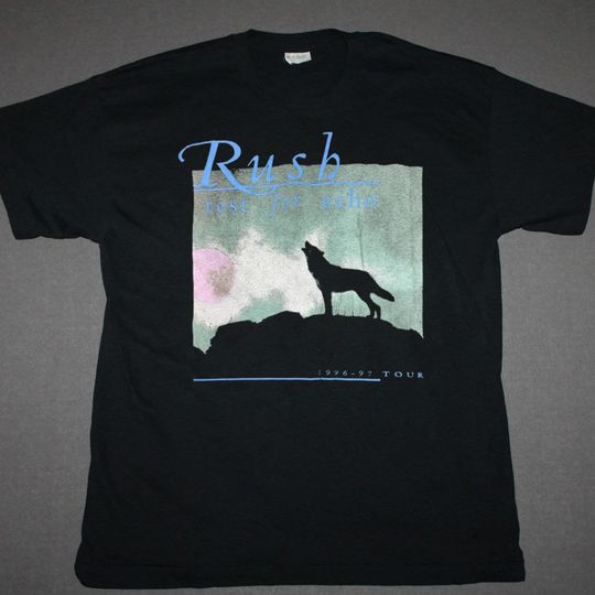 Rush Test For Echo 1996-97 Tour, 90s Rush Band Double Sided T-Shirt