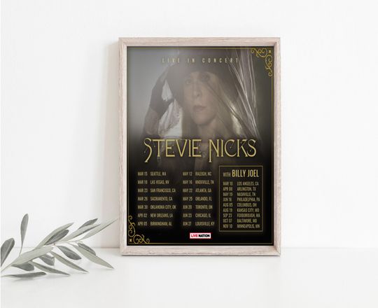 Billy Joel Stevie Nicks 2023 Tour Poster