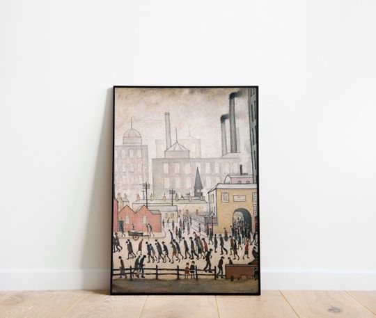 LS Lowry - Coming From The Mill - 1930 Print