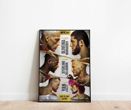 UFC 280 | October 22, 2022 | Islam Makhachev vs Charles Oliveira | Abu Dhabi, UAE | Print Poster