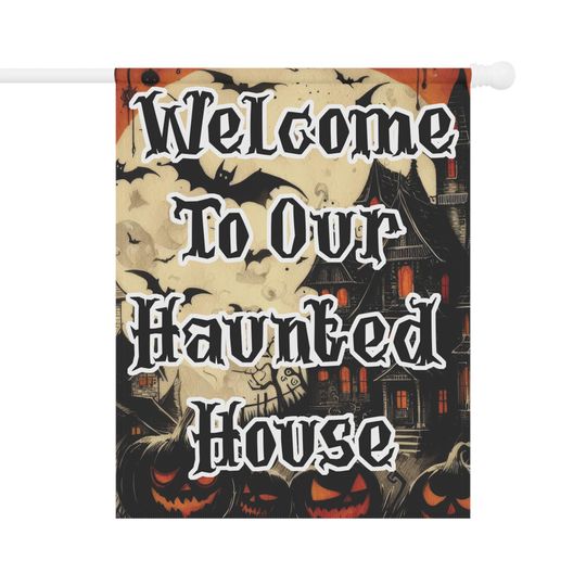 Garden & House Banner, Haunted House Garden and House Banner