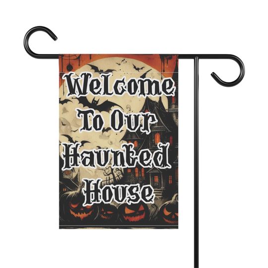 Garden & House Banner, Haunted House Garden and House Banner
