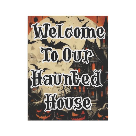 Garden & House Banner, Haunted House Garden and House Banner