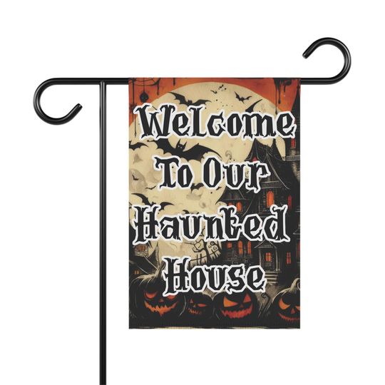 Garden & House Banner, Haunted House Garden and House Banner