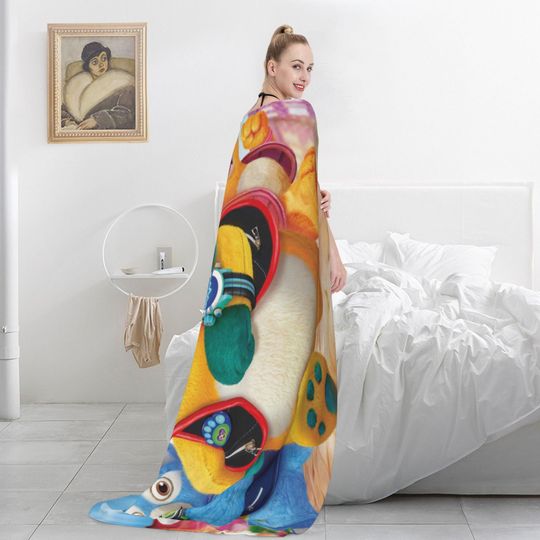 Disney Special Agent Oso Custom Name Soft Flannel Blanket Throw All Seasons Sofa Warm Blankets