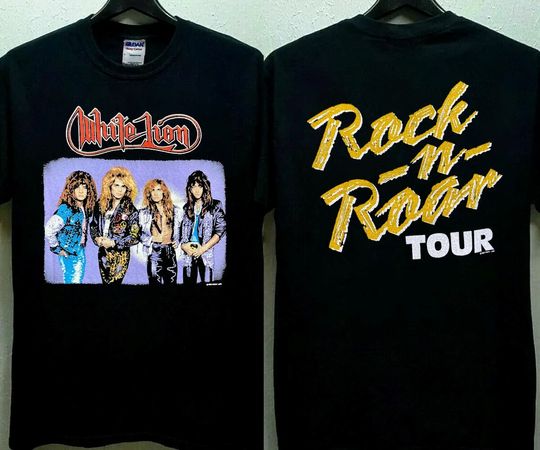 1988 White Lion Rock 'N' Roar Tour T-Shirt, White Lion 80s Tour T-Shirt