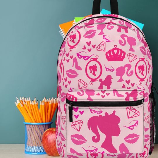 Custom Name Backpack,  Personalized Barbie Backpack, Teen Girl Backpack