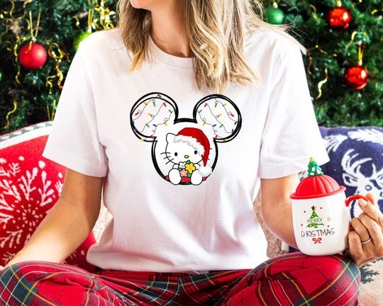 Hello Kitty Shirt, Hello Kitty Christmas Shirt, Xmas Shirt, Disneyland Shirt