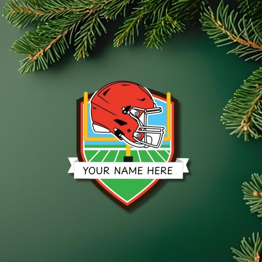 Cleveland Browns Personalized Shield Ornament