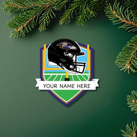 Baltimore Ravens Personalized Shield Ornament