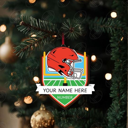 Cleveland Browns Personalized Shield Ornament