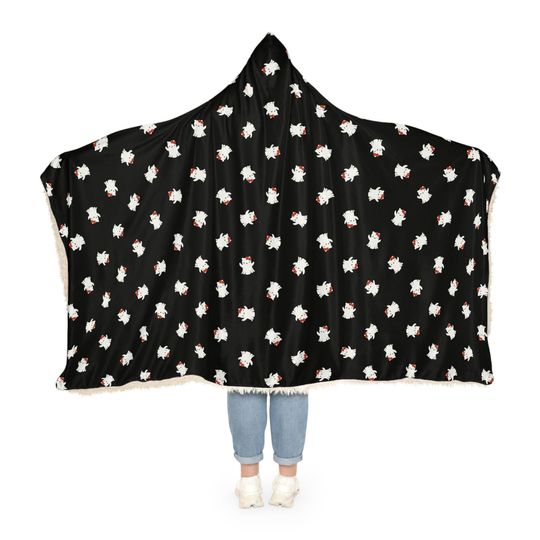 Hello Kitty Ghost Hooded Blanket: Cozy Halloween Design