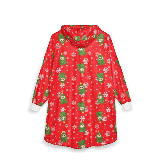 Labubu Christmas Tree Blanket Hoodie, Christmas Gift Idea