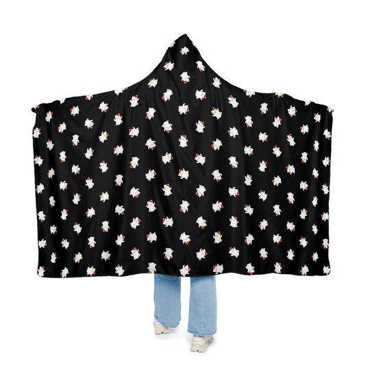 Hello Kitty Ghost Hooded Blanket: Cozy Halloween Design