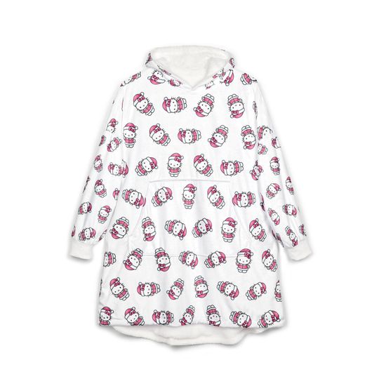 Pink Hello Kitty Santa Blanket Hoodie