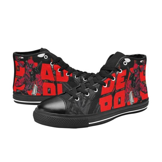 Deadpool High Top Sneakers, Deadpool Sneakers