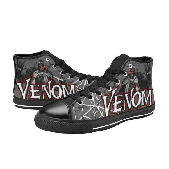 Venom Canvas High Top Sneakers, Venom Men Shoes