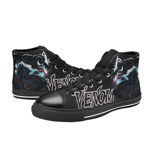 Venom Canvas High Top Sneakers, Hero Venom Shoes