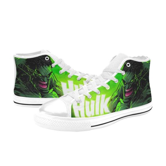 Hulk Canvas High Top Sneakers, Hulk Shoes