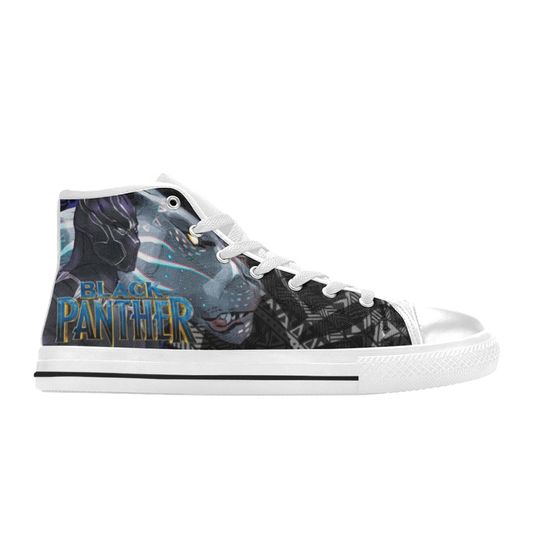 Black Panther Canvas High Top Sneakers, Black Panther for Gift