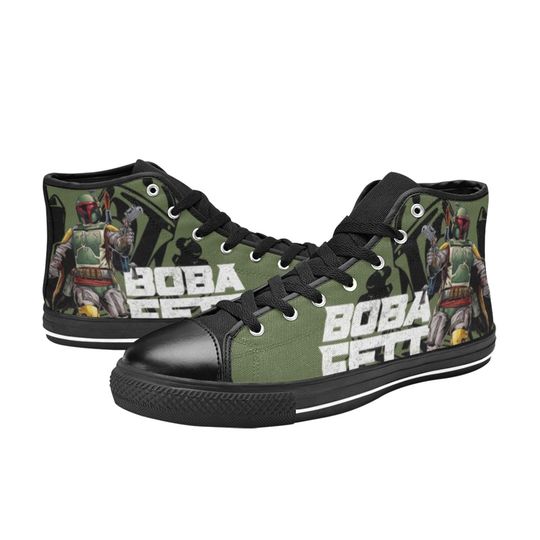 Boba Fett Canvas High Top Sneakers, Star Wars High Top Sneakers
