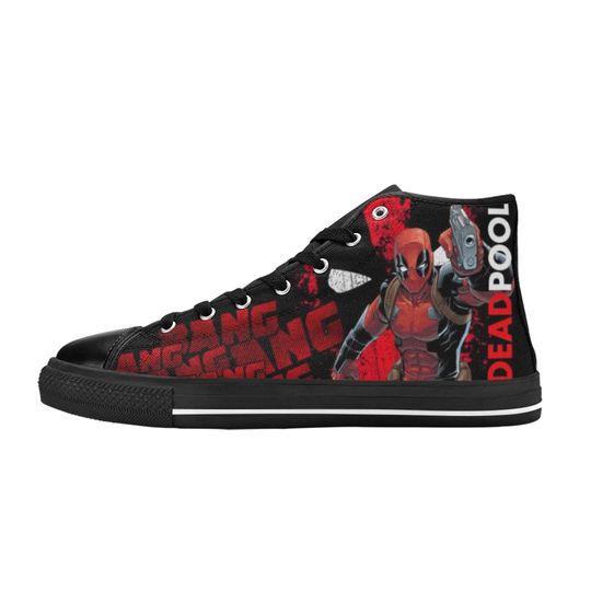 Deadpool Bang Bang High Top Sneakers, Deadpool Sneakers