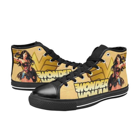 Wonder Woman Canvas High Top Sneakers, Hero High Top Sneakers