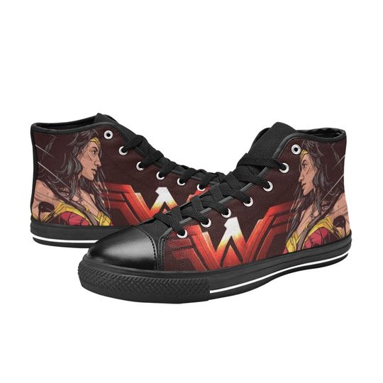 Wonder Woman Canvas High Top Sneakers, Wonder Woman Shoes