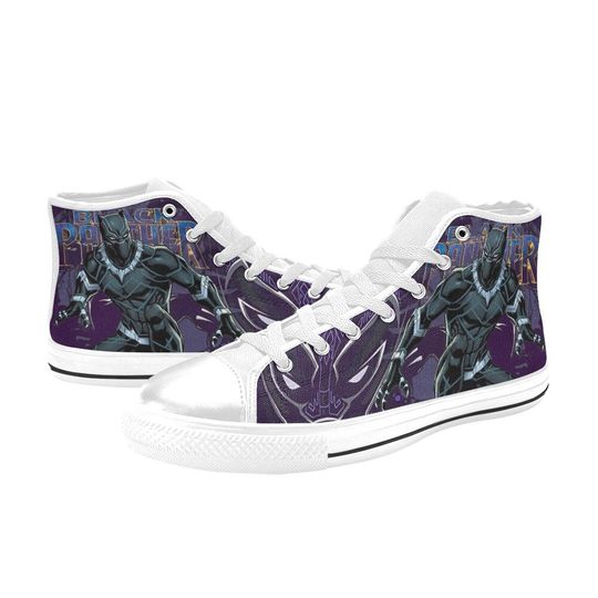 Black Panther Canvas High Top Sneakers, Black Panther Shoes