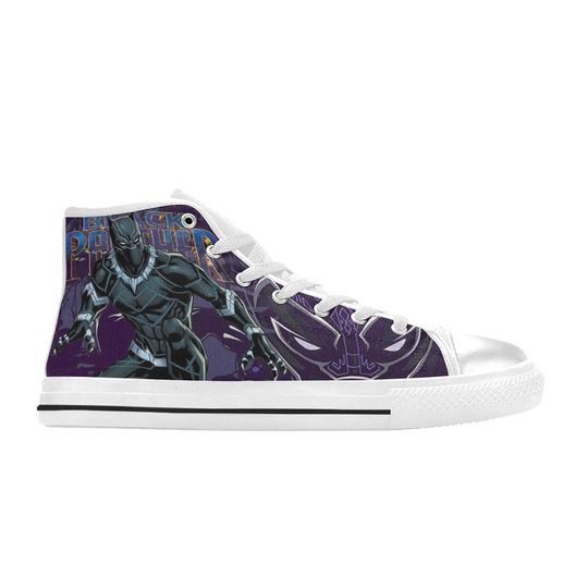 Black Panther Canvas High Top Sneakers, Black Panther Shoes