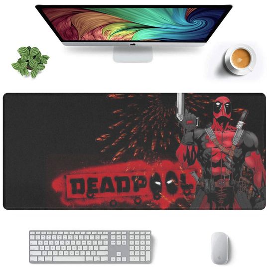 Deadpool Desk Mat Suitable for Gamers, Content Creators, and Others