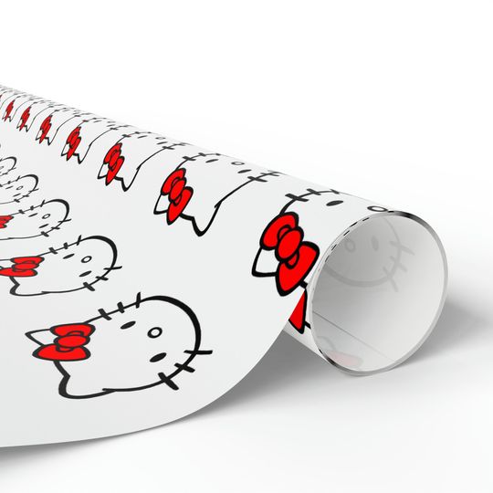Hello Kitty Wrapping Paper Roll, Birthday Gift Wrap, Hello Kitty Gift Wrap, Wrapping Paper Roll