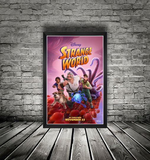 Strange World 2023 Movie Posters, Jake Gyllenhaal, Disney Wall Decor