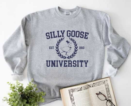 Silly Goose University Crewneck Sweatshirt, Unisex Silly Goose University Shirt