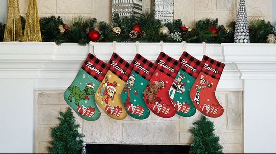 Personalized  Toy Story Christmas Stocking, Disney Characters Stocking
