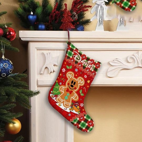 Gingerbread Disney Christmas Stockings, Gingerbread Christmas