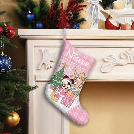 Personalized Disney Princess Christmas Stocking, Stocking Christmas Ornament