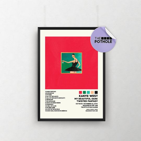 Kanye West Poster / My Beautiful Dark Twisted Fantasy