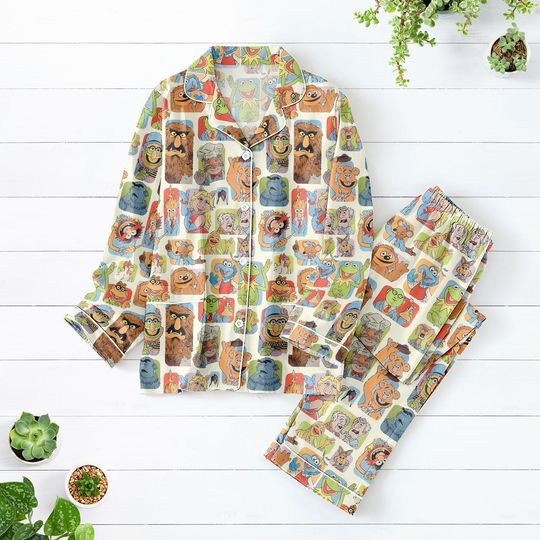 Muppet Show Pajamas Set, Muppets Babies Women’s Sleepwear, Baby Muppets Women Pajamas, Jim Henson Fans Gift