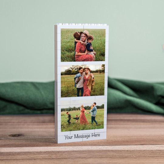 Personalised Photo Gift LEGO Brick Photo Block, Keepsake Gift, Gift for Dad, Building Block, Puzzle, Birthday Present, Couples, Anniversary