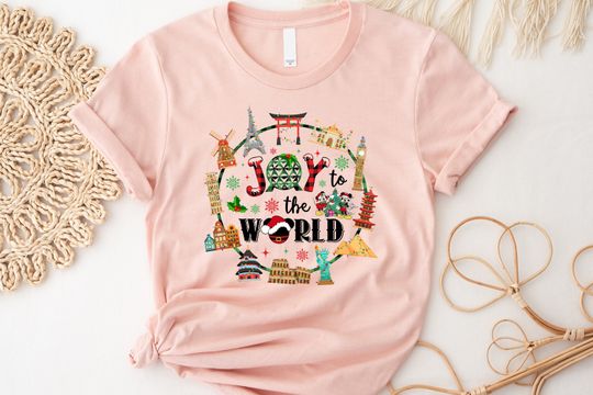 Joy to the World Shirt, Epcot World Showcase, Disney Christmas Shirt