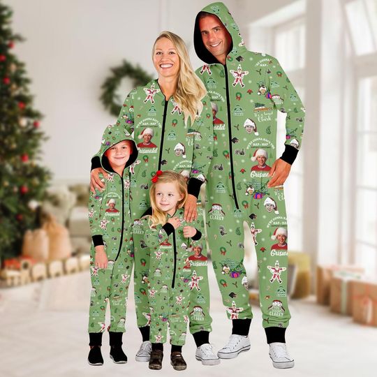 Clark Griswold Christmas One-Piece Pjs, Griswold Family Pjs, 90s Movie Jumpsuit, National Lampoon's Christmas Vacation Gift