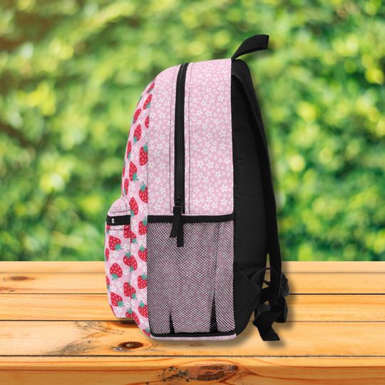 Strawberry Backpack ,back to school, strawberries bag , Pre-k Grad school, high school, fruit backpack